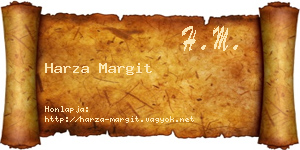 Harza Margit névjegykártya